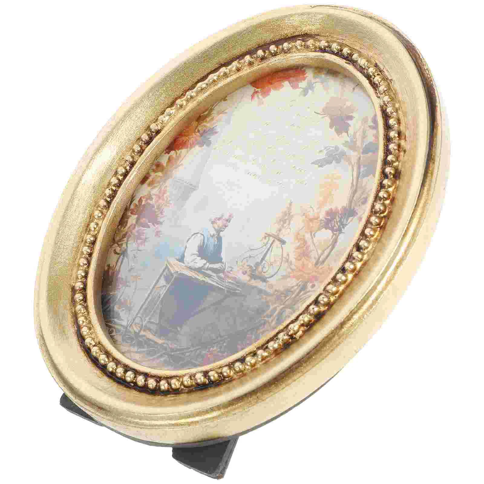 

Retro Background Wall Decoration Desk Resin Frames European Style Photo Collage Small Picture
