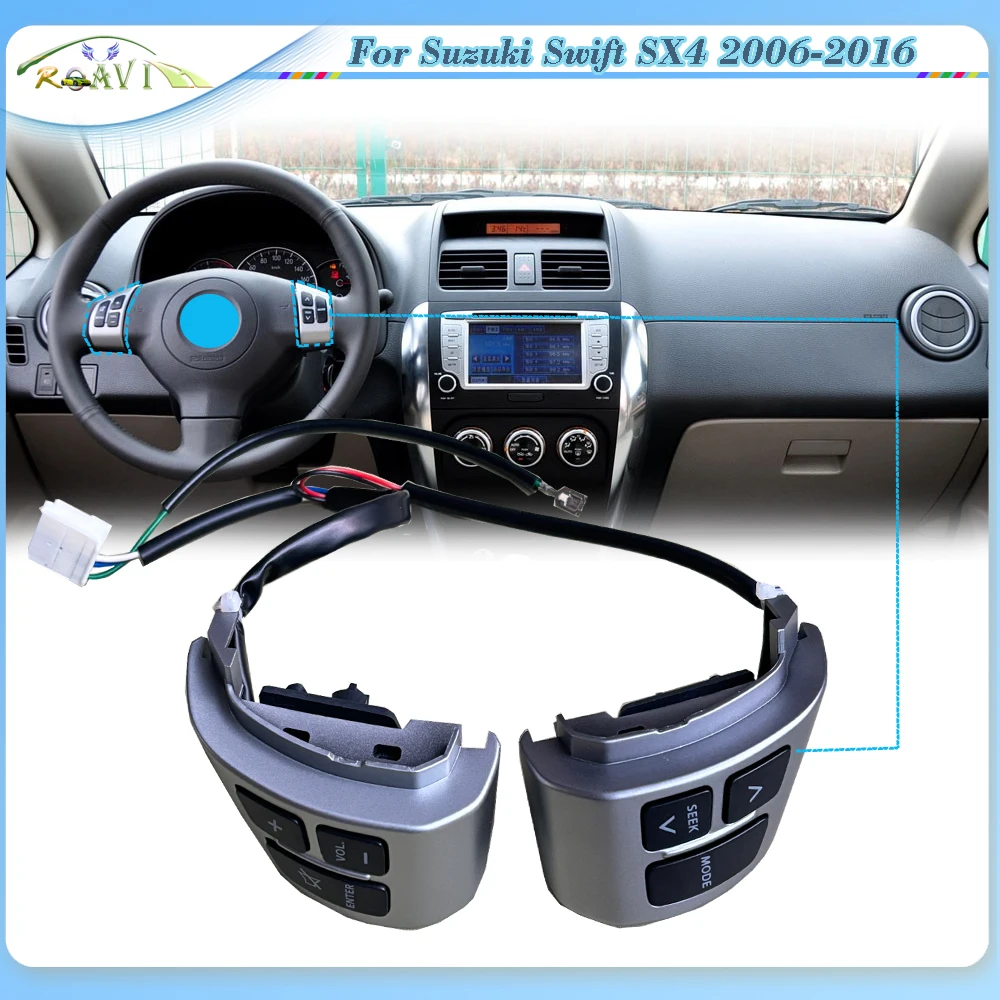 

Roavia For Suzuki Swift SX4 2006-2016 New Alto Car Steering Wheel Audio Switch Multifunction Steering Wheel Control Button