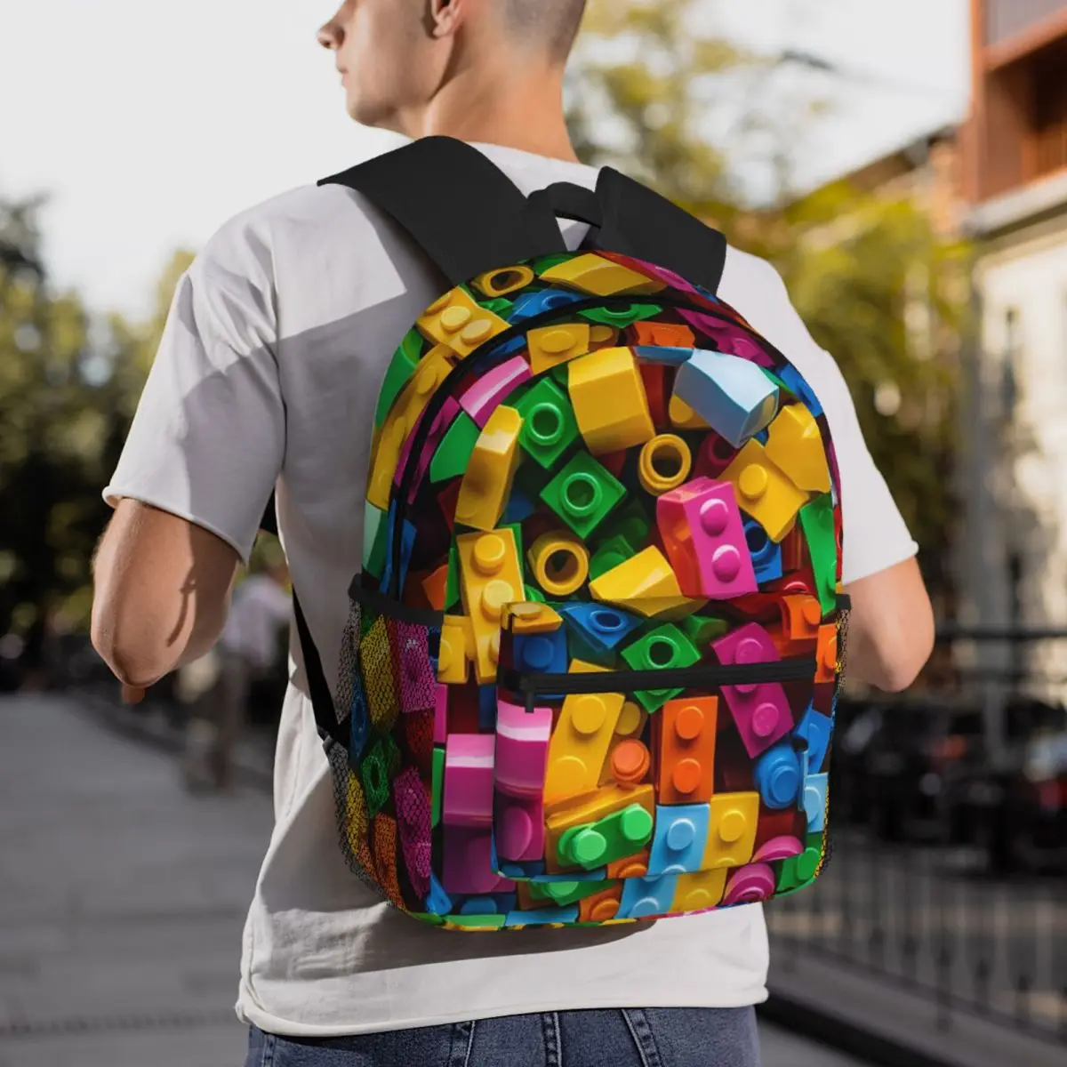 Lego Texture 2 Backpack Daypack Large Capacity Children BookBag School Bag Shoulder Bags for Men Women