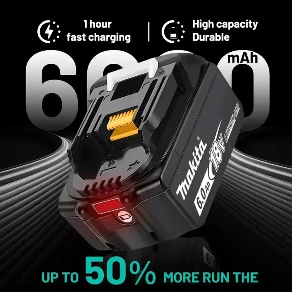 🔋 بطارية بديلة ماكيتا أصلية 100% 18 فولت 6.0 أمبير في الساعة bl1850b BL1850 bl1860 bl 1860 bl1830 bl1815 bl1840 LXT400 لأدوات ماكيتا 🔥
