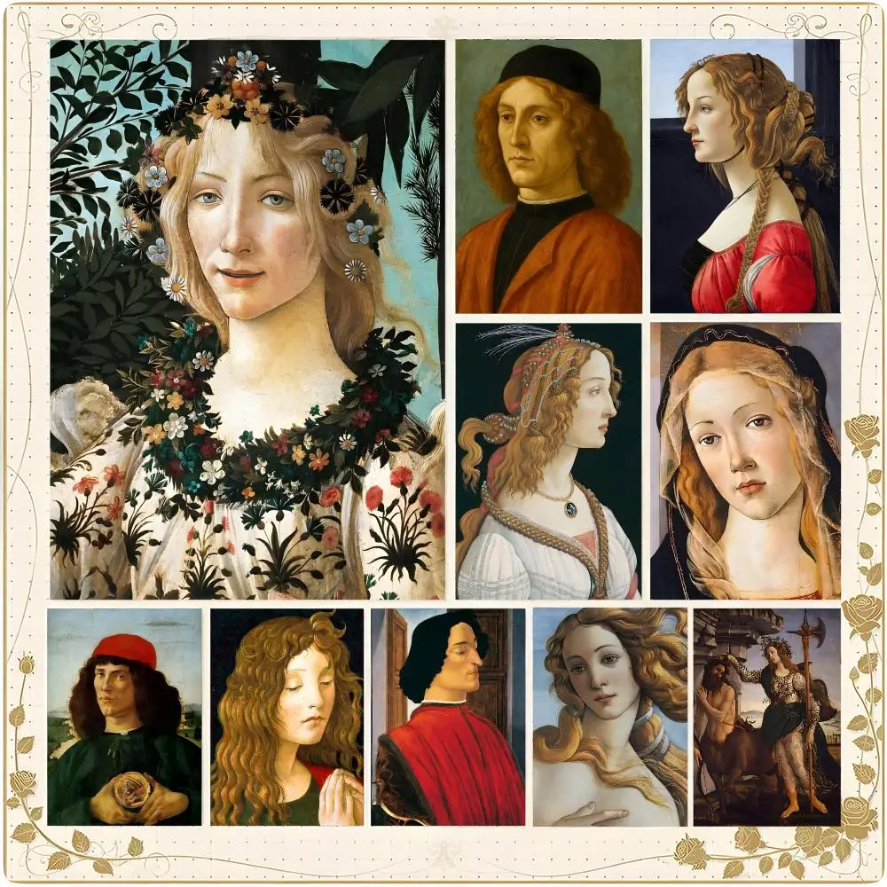 Artist Renaissance Sandro Botticelli Poster Wall Art Painting for Living Room Interior Decor and Gift Options