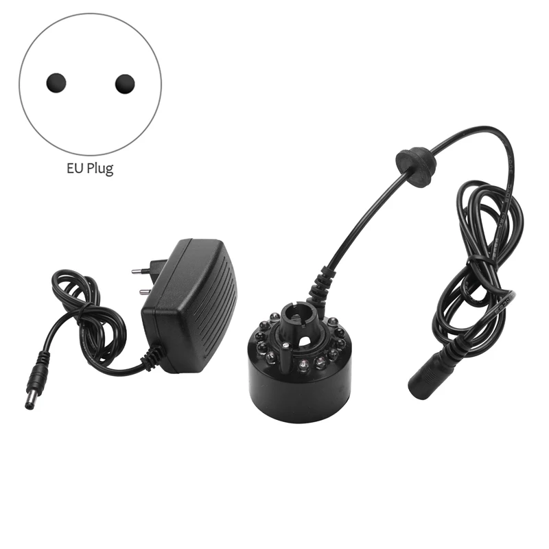 Praktyczny 12 LED AC 100-240V inkubator przemysłowy nawilżacz nebulizator maszyna do dymu fontanny do picia staw ultradźwiękowa mgła Mak