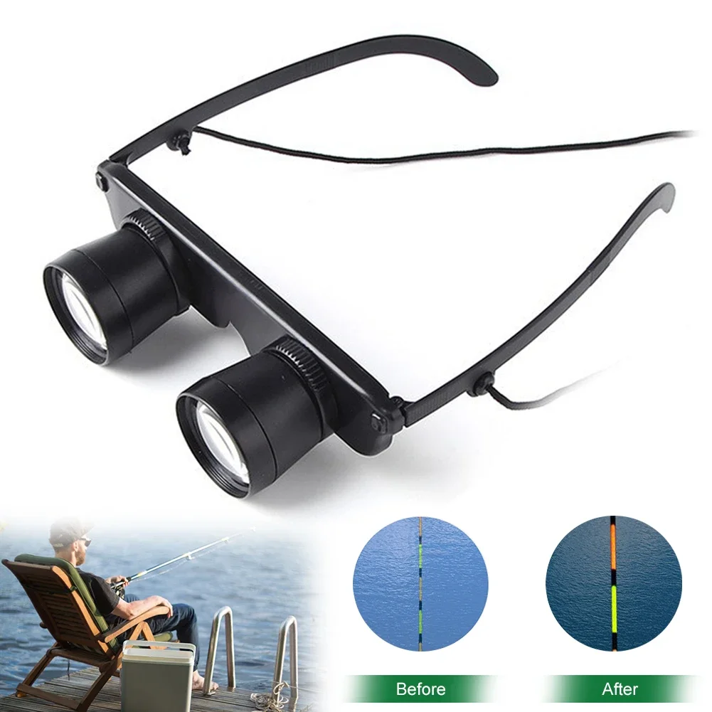 1Pc Fishing Binoculars Magnifying Head Multifunctional Glasses Eyeglasses HD Portable Telescope for Outdoor Bird Watching Sports