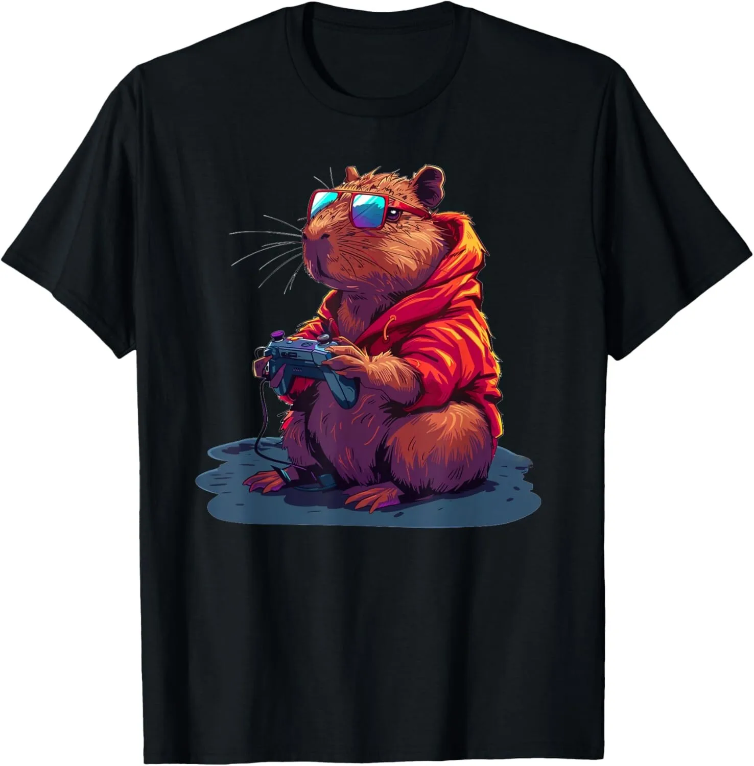 Capybara Gamer Funny Capybara Rodent _ Video Games Lover Gift Unisex T-Shirt