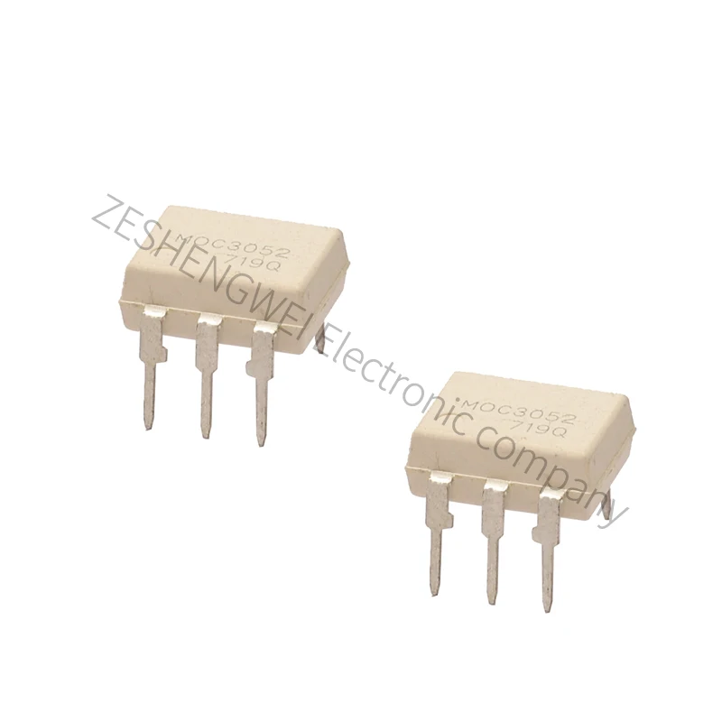 10 pçs moc3052 dip-6 3051 dip optocoupler triac-out em estoque