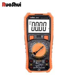 RuoShui VC890C+ Multimeter True RMS Professional High Accuracy Digital Multimeter with Shockproof Holster Electrician Multimetro