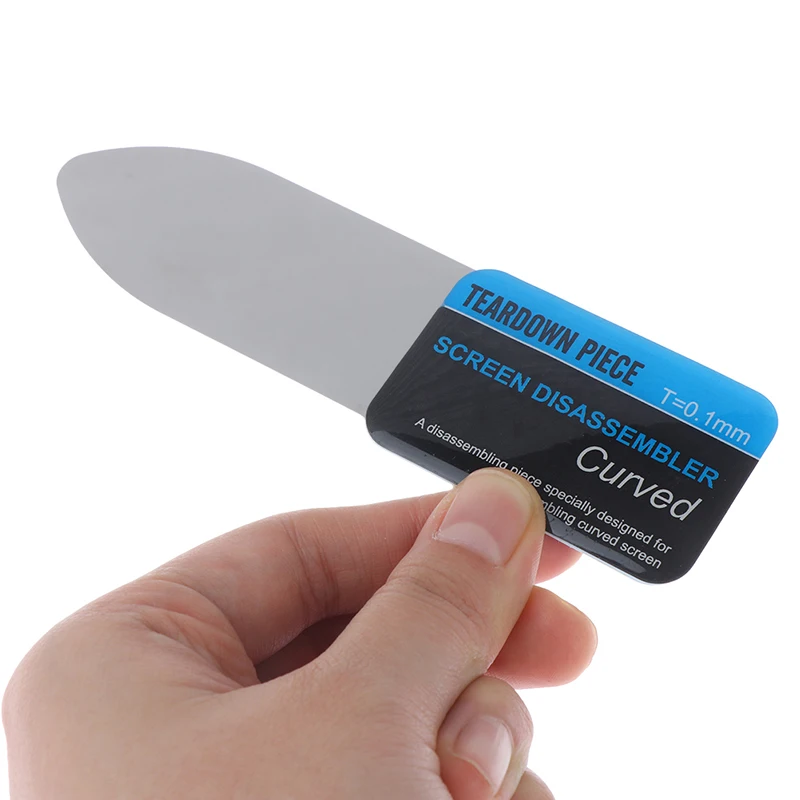 Stainless Steel Mobile Phones Curved LCD Screen Spudger Disassemble Gadgets 0.1mm Ultra Thin Flexible Cell Phone Opening Tools