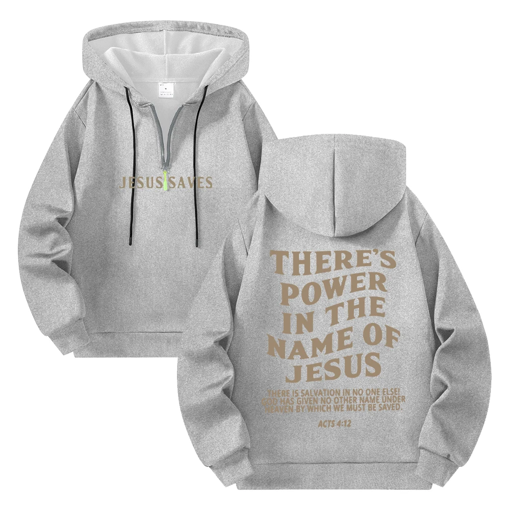 Street Style Fashion Quotes - Men's Bible Quote Printed Half Zip