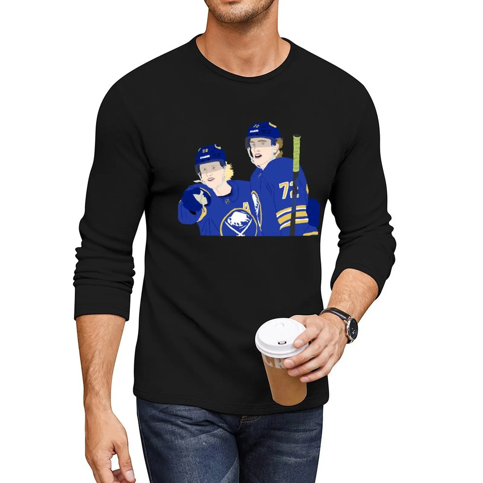 

rasmus dahlin and tage thompson goal celebration Long T-Shirt Aesthetic clothing Anime t-shirt fitted t shirts for men