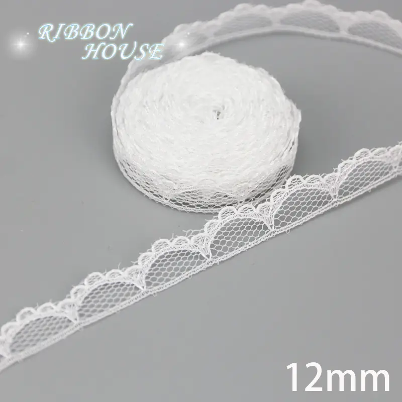 (5 Yards/Roll) White Lace Ribbon Fabric Webbing Decoration Lovely Gift Packing Polyester Material - Image 15
