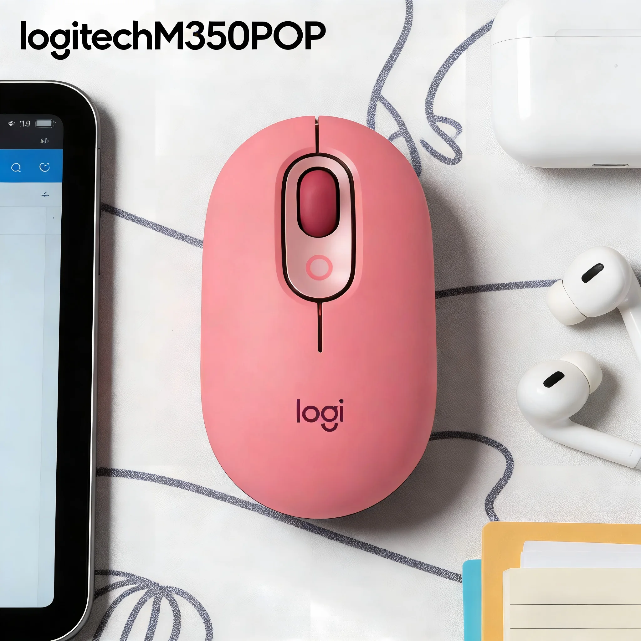 

Беспроводная офисная мышь Logitech M350 POP прочная и не боится ежедневных выступа, с высокой экономичной эффективностью для длительного использования.