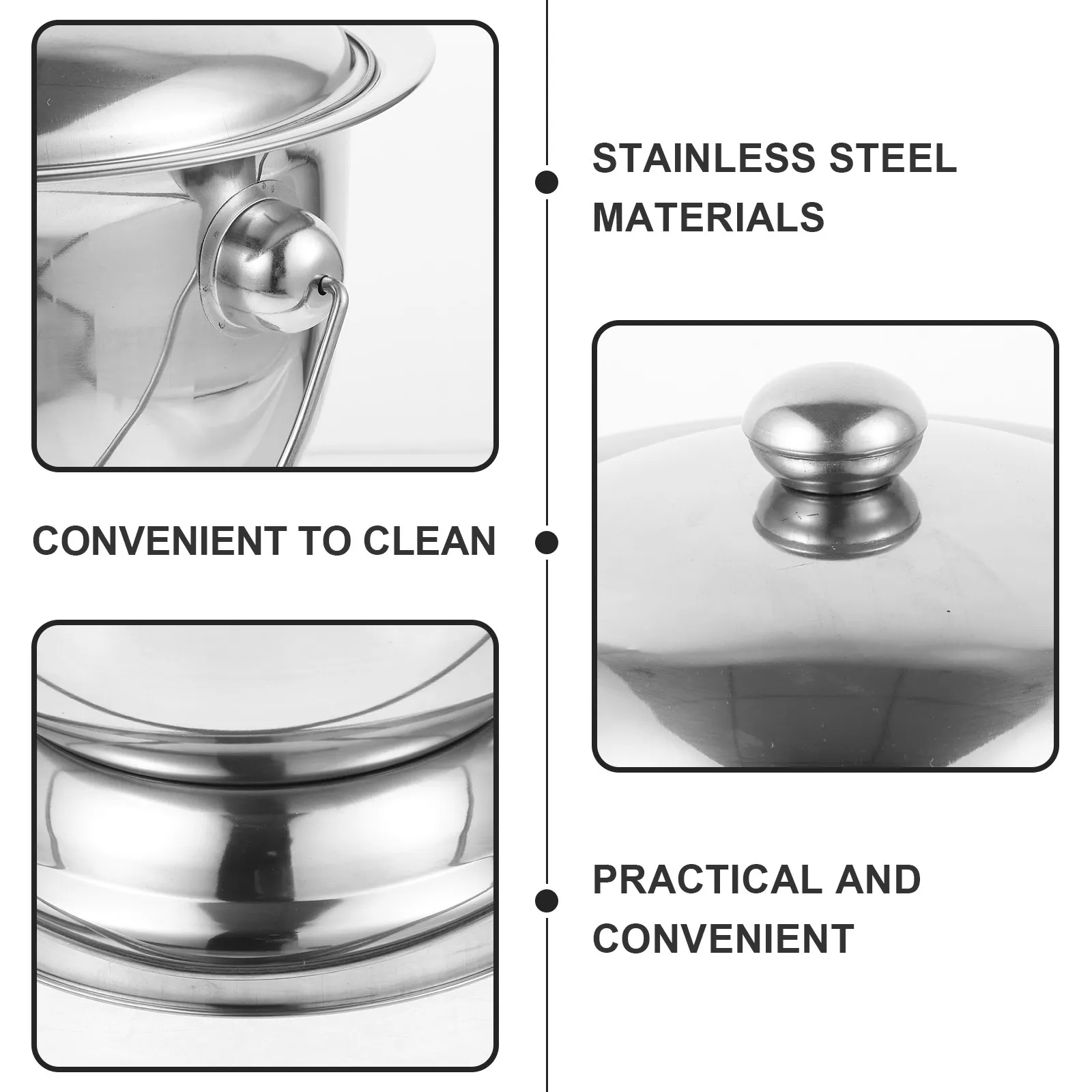 1Set Stainless Steel Chamber Pot Portable Urinal Spittoon for Elderly Urine Bucket Bedside Night Use Metal Potty Pot Household