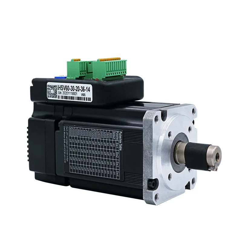 JMC 200W INTEGRATED 2 IN 1 AC Servo Motor & Drive 60mm Shaft 14MM 3000RPM 36VDC 1000Line Encoder for CNC Machine Kits with Brake