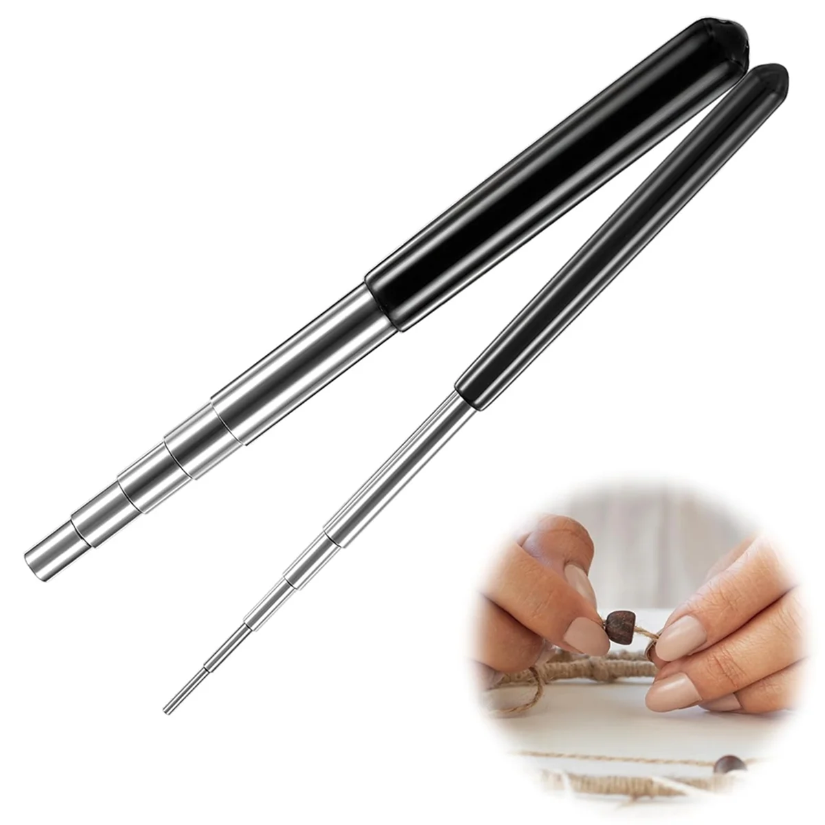 ABKM 2 Pack Wire Wrapping Tools for Jewelry Making,1.5mm-10mm Wire Looping Winding Rod Twisted Copper Wire Tool for Round