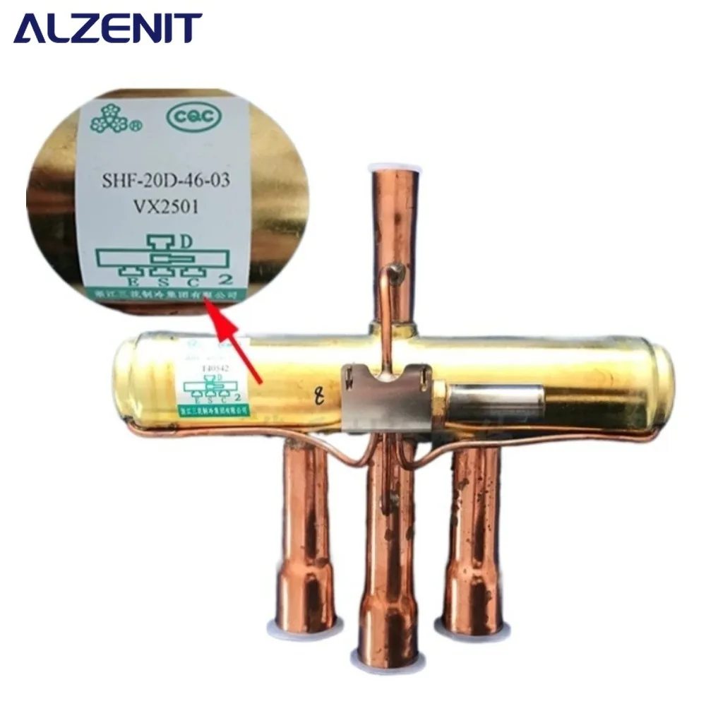 4-Way Directional Valves SHF-20D-46-03 5P For Sanhua Air Conditioner Solenoid Coil Control Inverter Port 12x19 Conditioning Part