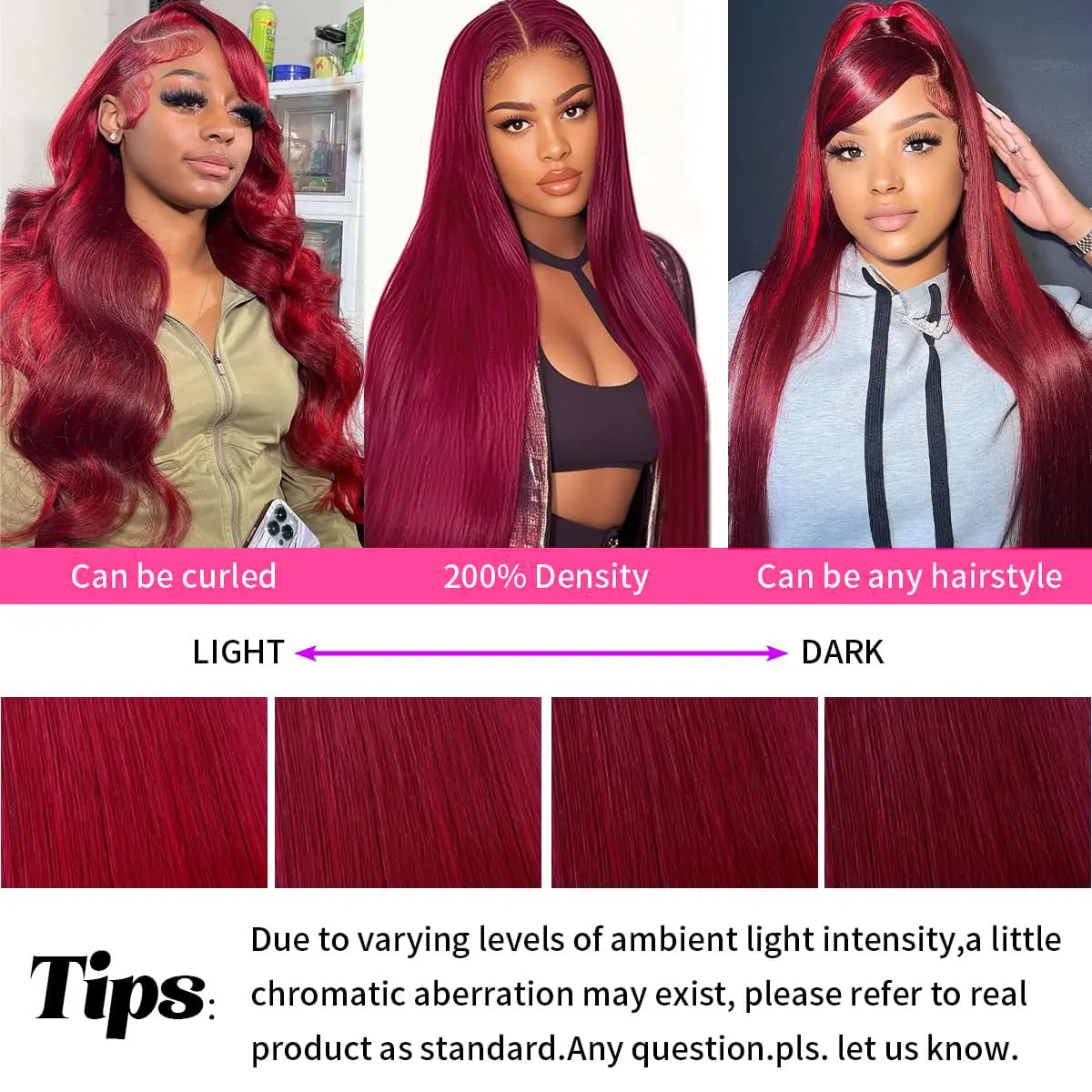 30 Inch 250% Density Burgundy Straight 13x6 13x4 HD Lace Frontal Human Hair Wigs 4X4 Brazilian Pre Plucked Wigs For Women