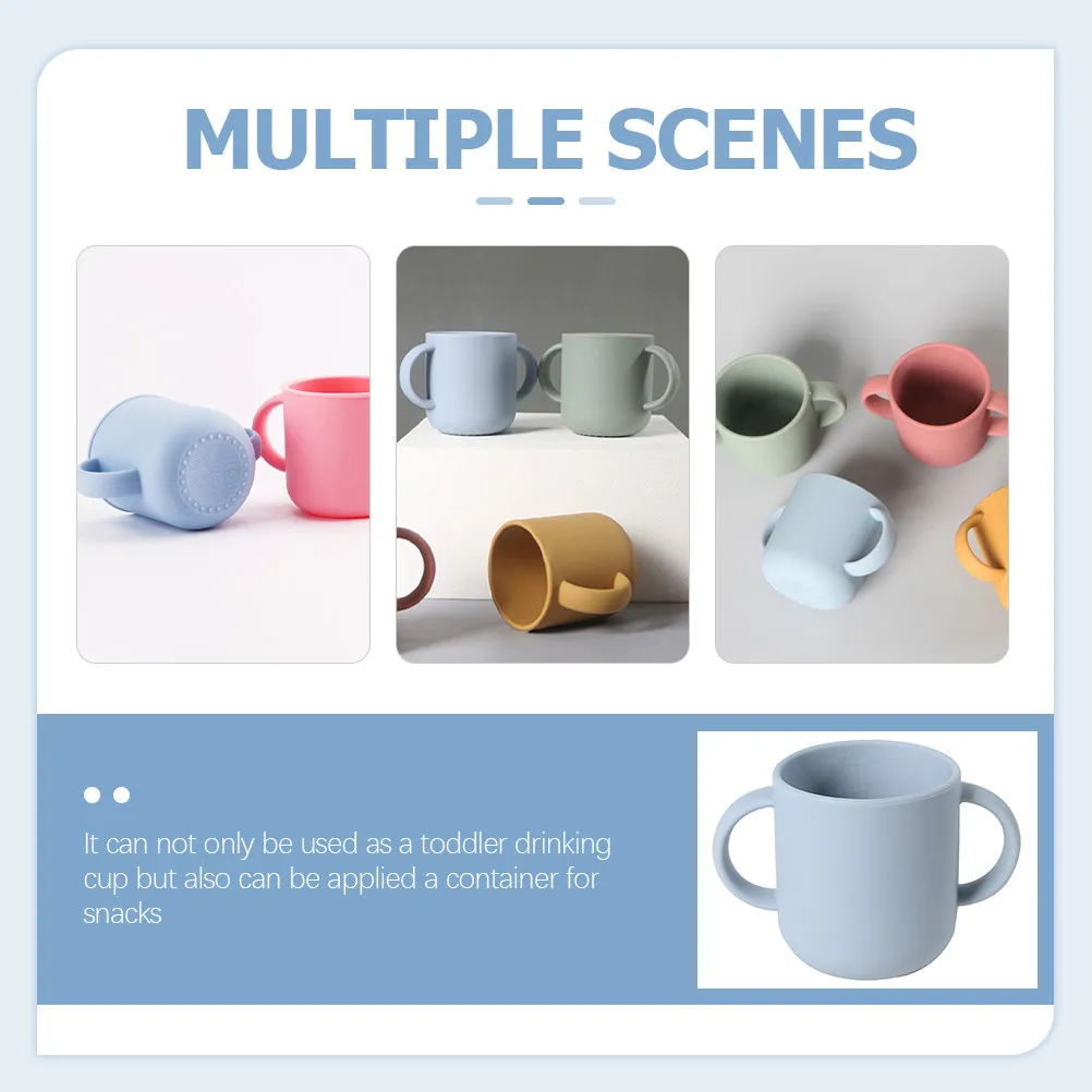 

Toddler Training Cup Baby Silicone Drinking Cup Boys Girls Easy Grip Snack Container Encourages Independent Drink Transition