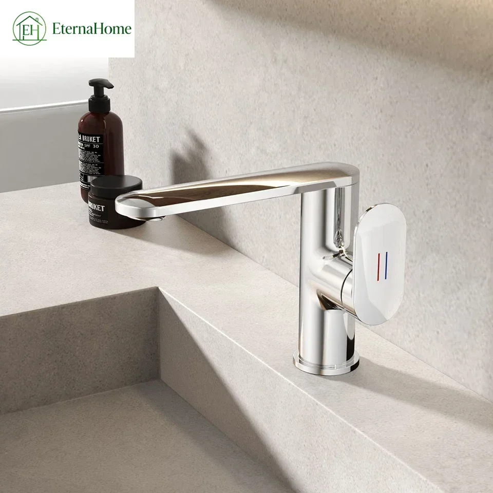 Solid Brass Basin Faucet, 360° Rotatable, Dual Water Mode, Sleek Modern Design, Easy Installation Mixer Tap