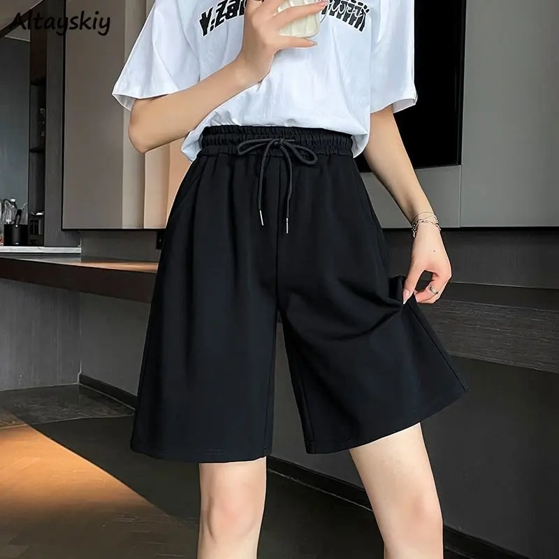 

Sporty Shorts Women Loose Simple High Waist Casual Summer Streetwear Students All-match Young Harajuku Ins Prevalent Personality