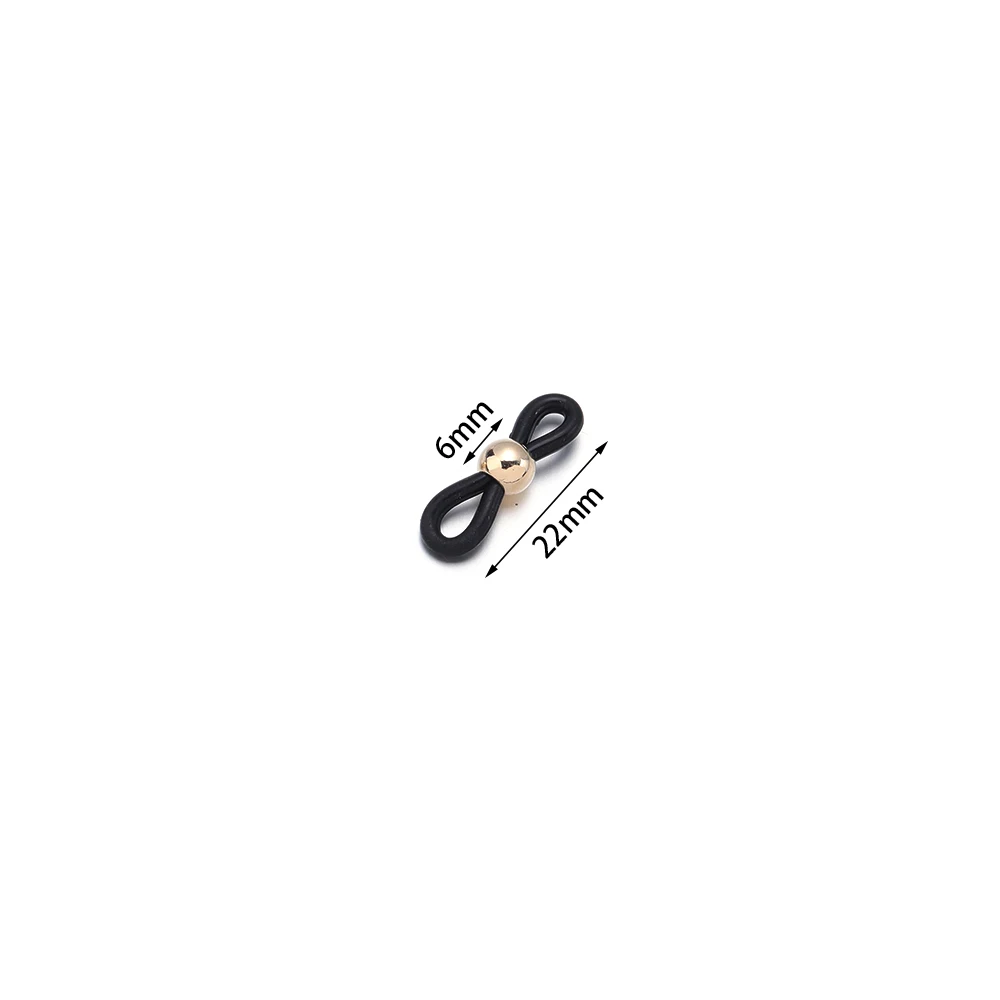 50pcs Eyeglass Chain CCB Beads Adjustable Silicone Rubber Ends Connectors For DIY Eye Glasses Sunglasses Holder Jewelry Making