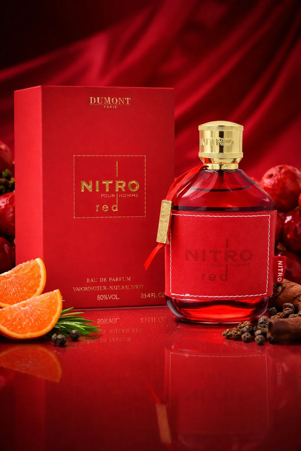 Dumont Nitro Red EDP 100ml Perfume Unisex Aroma Fresco Frutal Amaderado de Larga Duración Lujoso Vaporizador 3.4oz ¡Compra Ahora! Lo Mejor y Más Nuevo