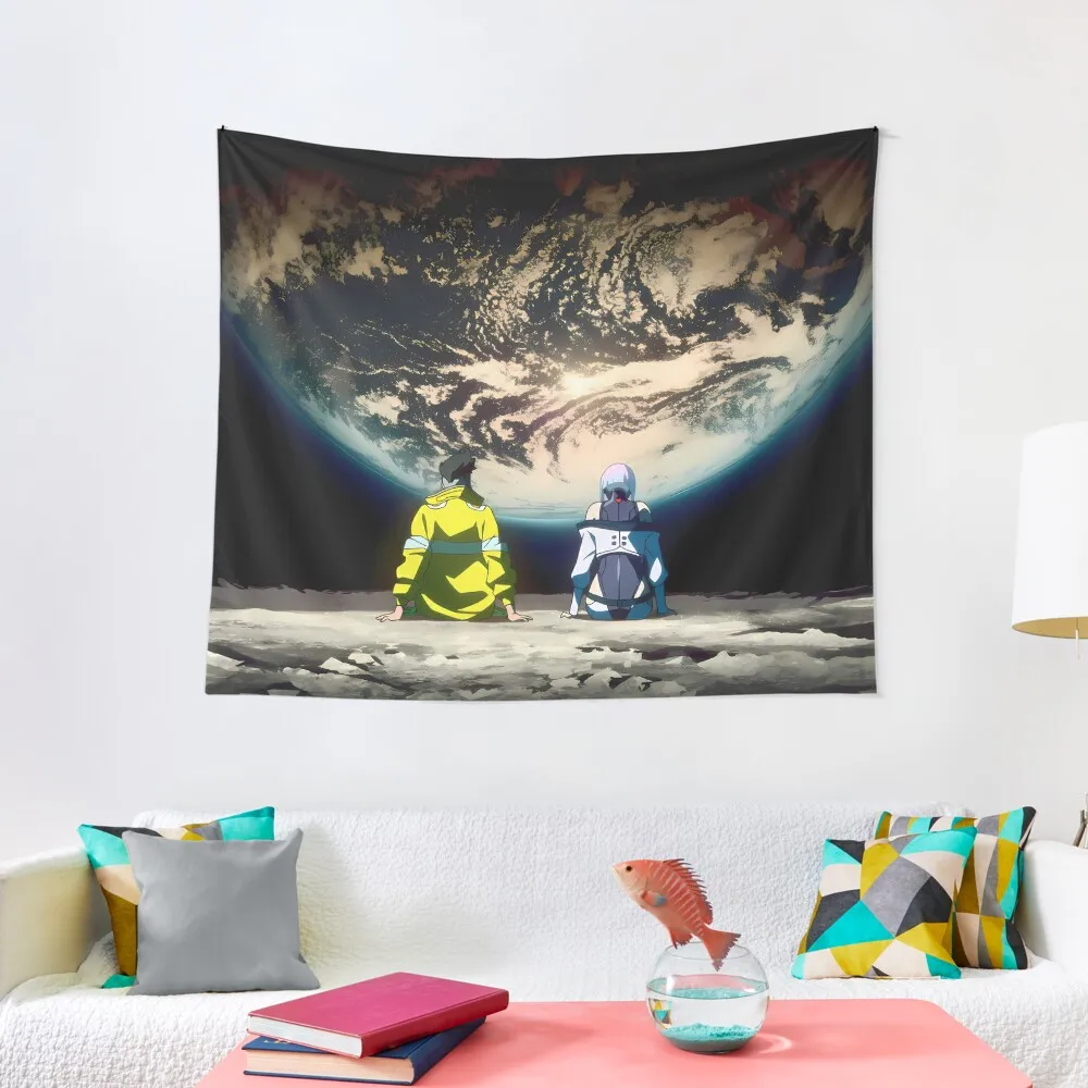 Cyberpunk EdgeRunners Moon Lucy David Tapestry Room Decorations Wall Hanging Wall Tapestry