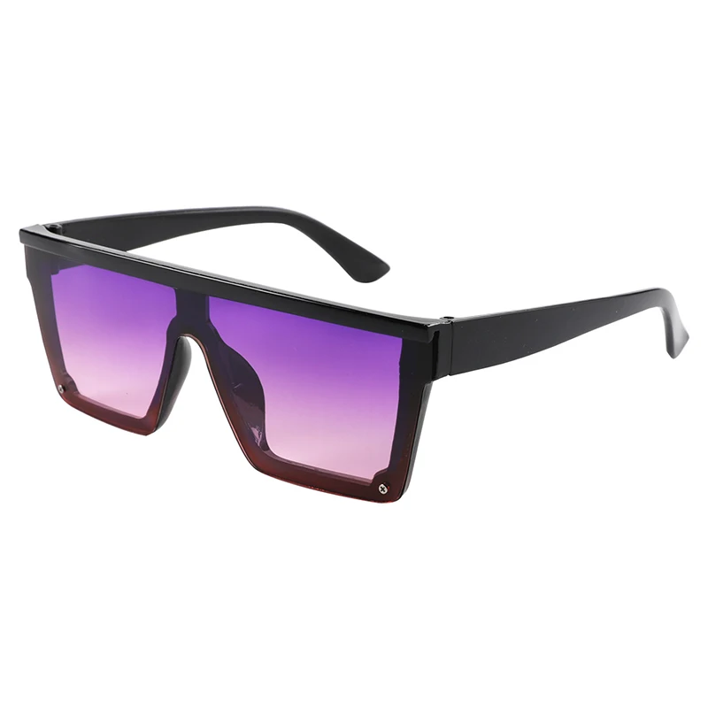 New Fashion Sunglasses Large Frame Integrated Glasses Personality Unique Design For Men And Women Decorative UV 400 Protection