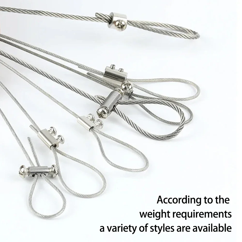 1-4mm Adjustable Stainless Steel Wire Rope Metal Suspension Clamp Used For Hanging Accessories Sling Screws Cable Fixing Tools