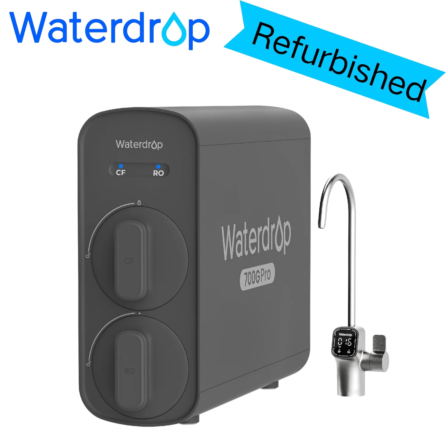 

Система обратного осмоса Waterdrop G5P700-Pro, 7-ступенчатая система фильтрации воды RO, соотношение чистой воды к сливу 2:1, кран с LED-подсветкой (восстановленный)
