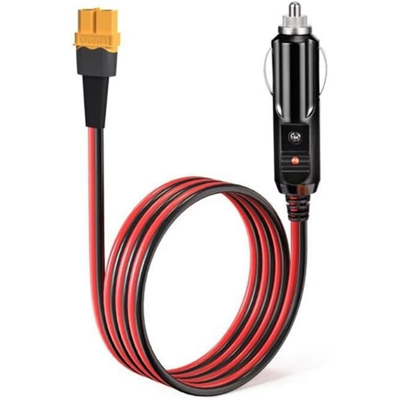 XT60 Connector Extension Cable With Lighter Plug 10FT 14AWG Car Charger And Adapter Cord To Solar Generator