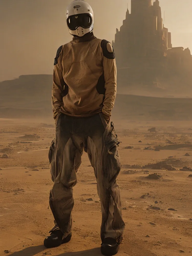 

Облегающая стираная и потертая футболка с длинными рукавами и трехмерным дуговым карманом с геометрическим разрезом