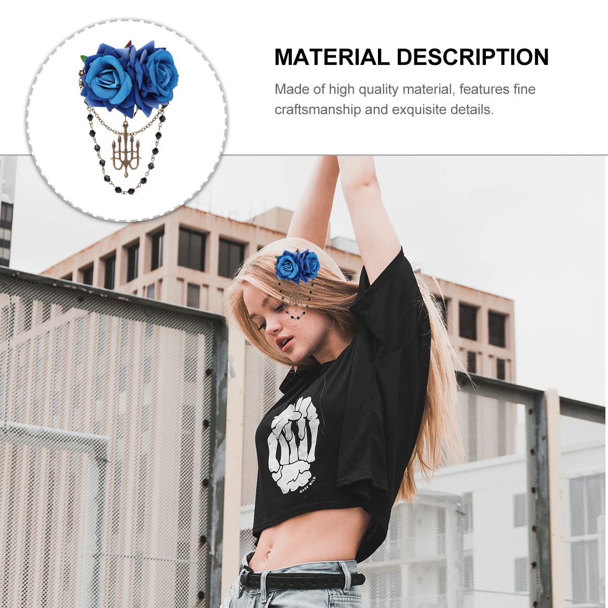 

Retro Tassel Brooch Hair Clip Dress Pins Rose Corsage Elegant Artificial Flower Wedding Party Accessories for Bride Groom Prom