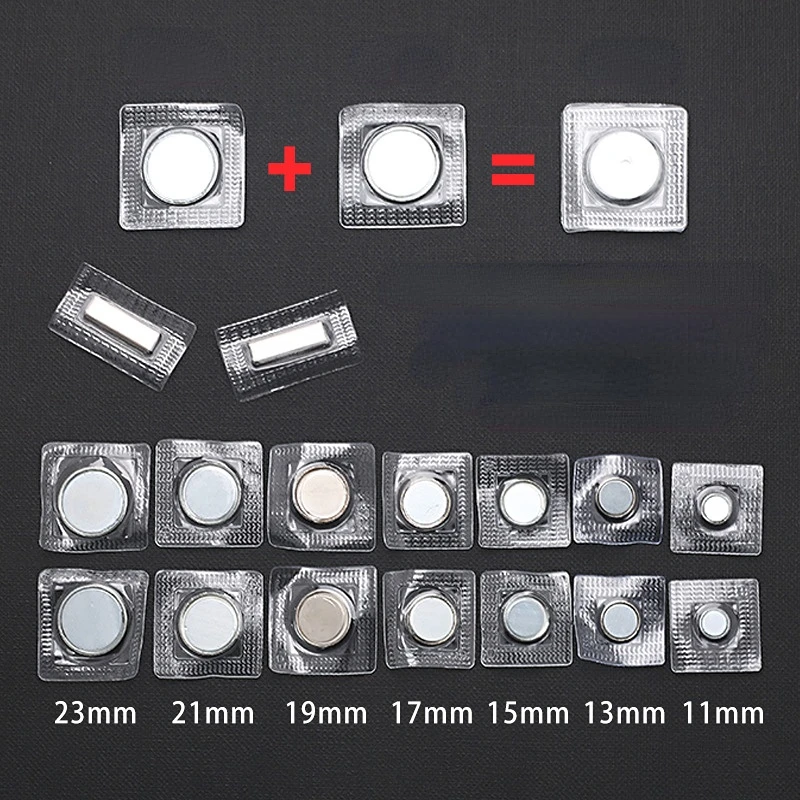 2-5pair PVC Invisible Hidden Metal Strong Magnetic Snap Button for DIY Craft Overcoat Handbag Garment Accessories Scrapbooking