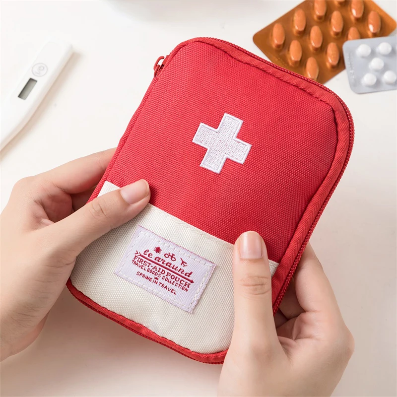 1PC Mini borsa per medicinali portatile Kit di pronto soccorso da viaggio borsa per medicinali borsa per la conservazione Kit di sopravvivenza