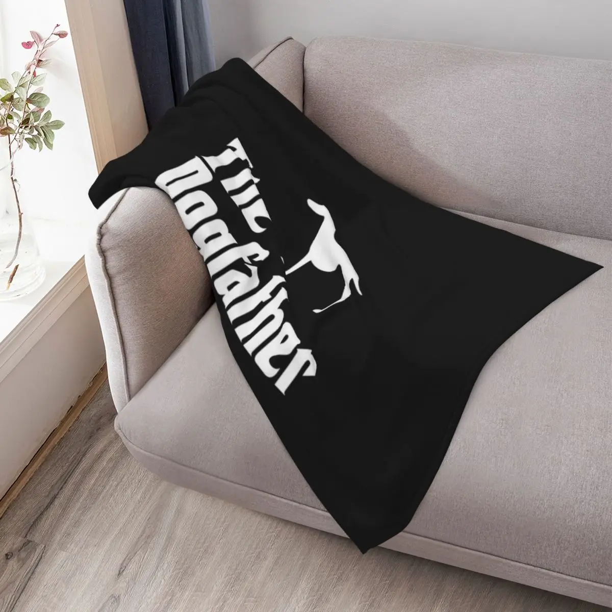 بطانية رمي اقتباس مضحك لفيلم Dogfather Greyhound ثقيلة للنوم على الشاطئ والسفر أفكار هدايا عيد الحب #3