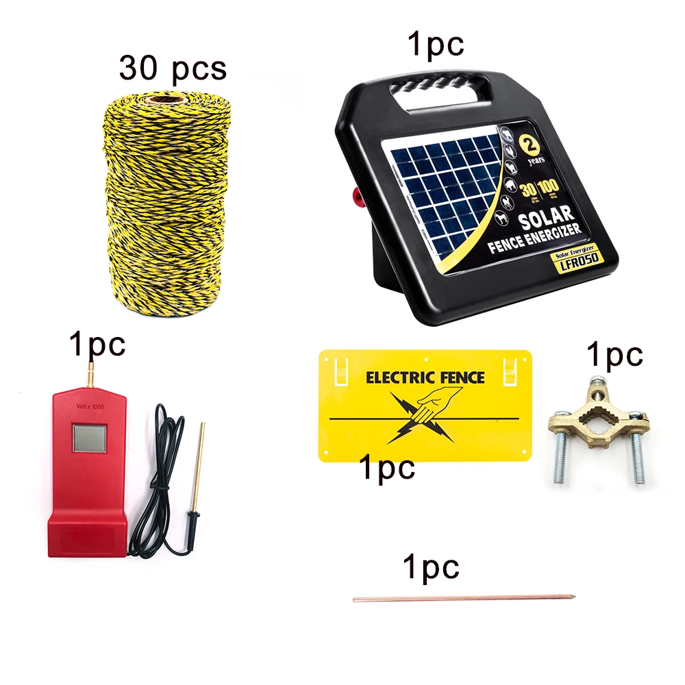 

Electric Fencing kit Contain Fencing Wire fence energizer fence tester ground system fence alert