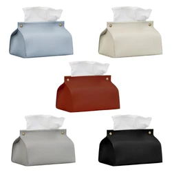 K1MF PU Leather Tissue Bag Multipurpose Organize Pouch Outdoor Traveling Camping