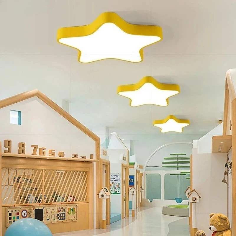 Modern Shape LED Ceiling Light Kids Bedroom Nursery Playroom Children Room Decorative Lighting Fixture