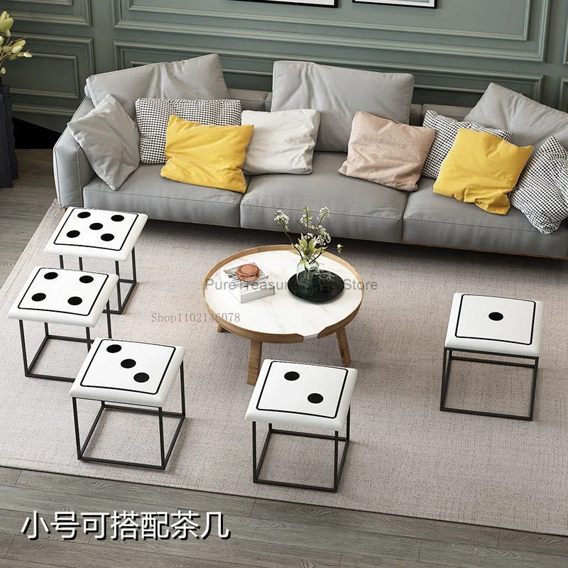 5 in 1 Sofa Stool Living Room Funiture Home Rubik\'s Cube Combination Fold Stool Iron Multifunctional storage stools Chair