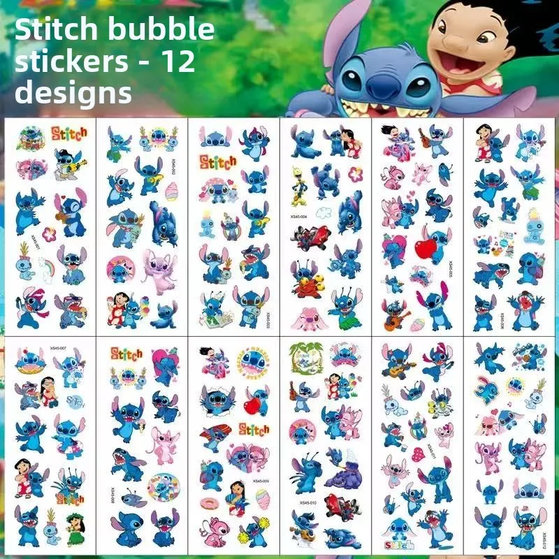 

Disney new style boys and girls cartoon 3D stereoscopic Lilo and Stitch sticker alien creature bubble adhesive paper