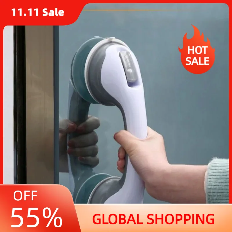 Safety Helping Handle Shower Handle Anti Slip Support Toilet Bathroom Safe Grab Bar Handle Vacuum Sucker Suction Cup Handrail