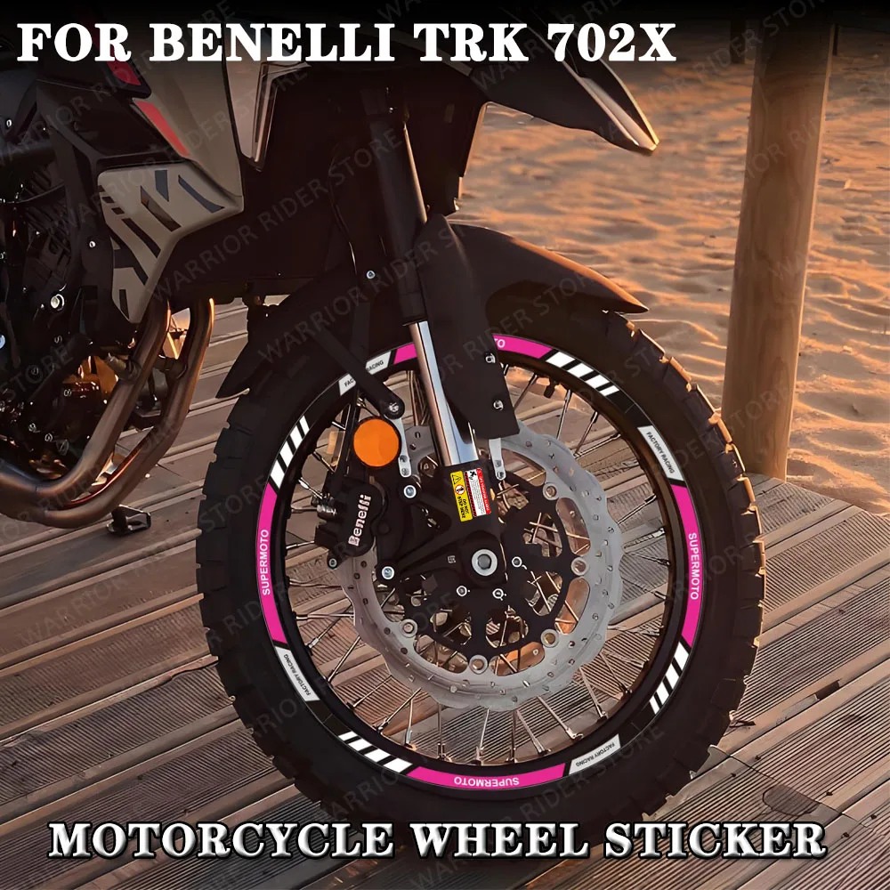 

Для Benelli TRK 702X TRK 702 X TRK702X 2023 аксессуары мотоциклетная наклейка на колесо 17 дюймов лента для обода Водонепроницаемая наклейка на шину