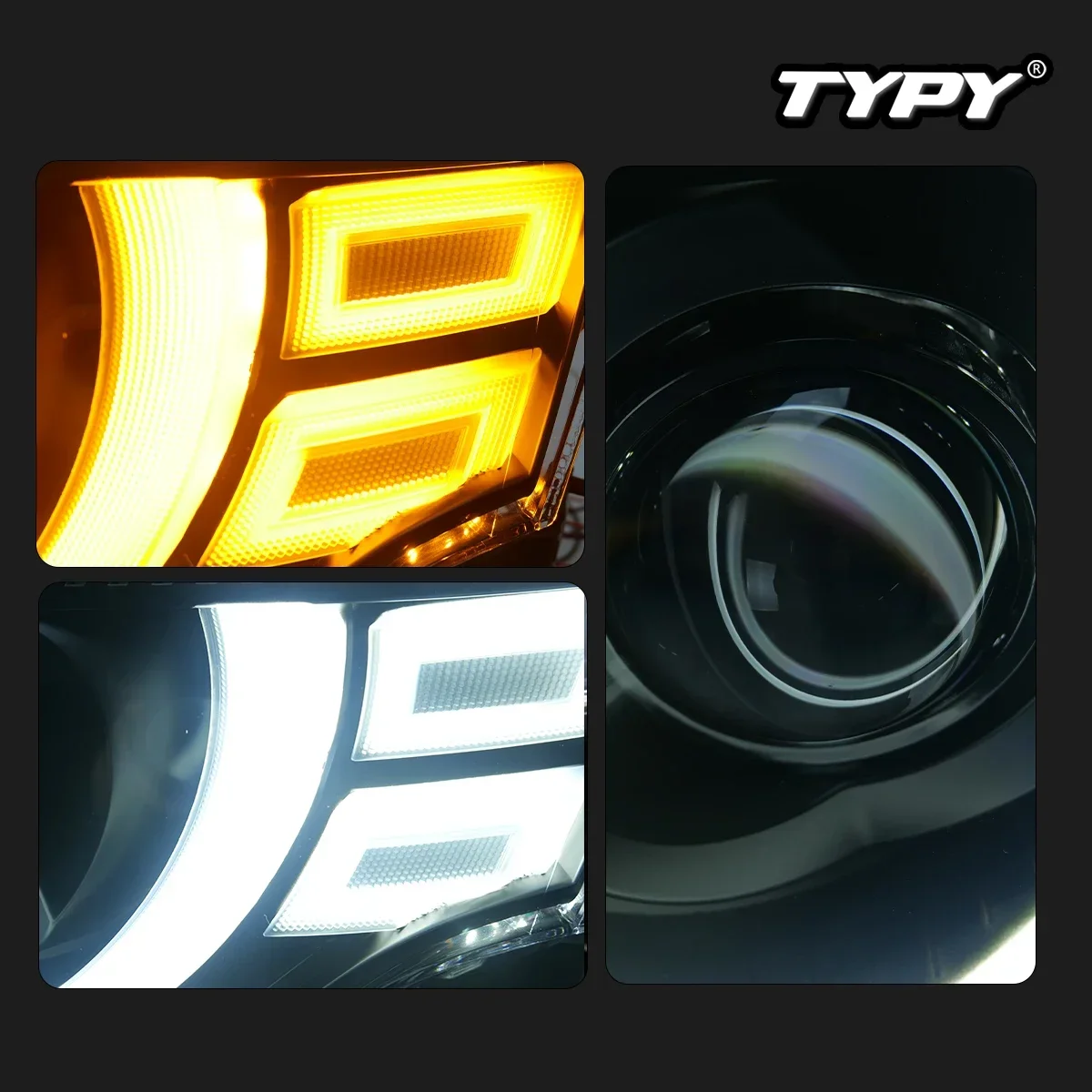 

TYPY New LED Head Lamp Upgrade Modified For Mitsubishi Pajero 2005-2020 Dynamic Signal Head Lamp Auto Accessories