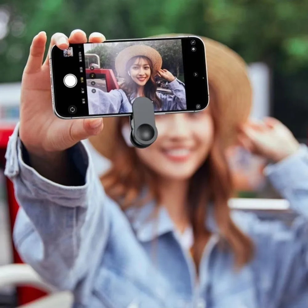 HD Lens Phone Rear Camera Selfie Mirror Portable Clip-on Selfie Reflector Mirrors with Storage Case Blind Spot Free