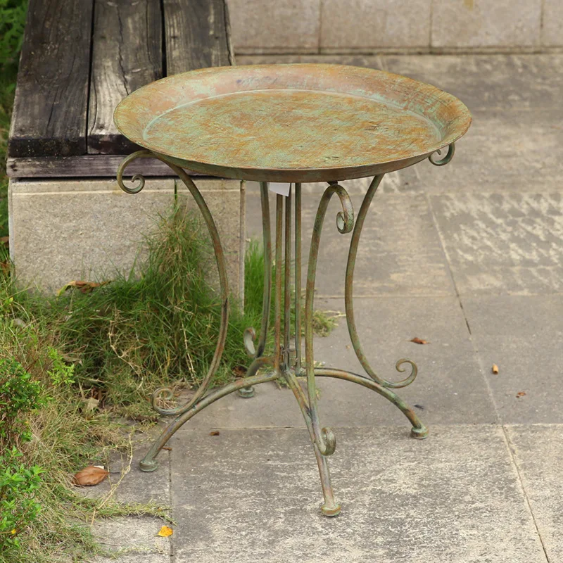 Production order European old wrought iron flower stand, courtyard outdoor balcony, flower several gardens, outdoor bird feeder