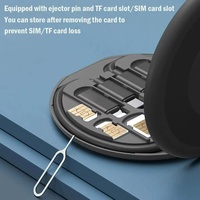 Multi-functional USB data cable storage box, cable kit with multiple USB charging adapters, USB to C-type USB adapter