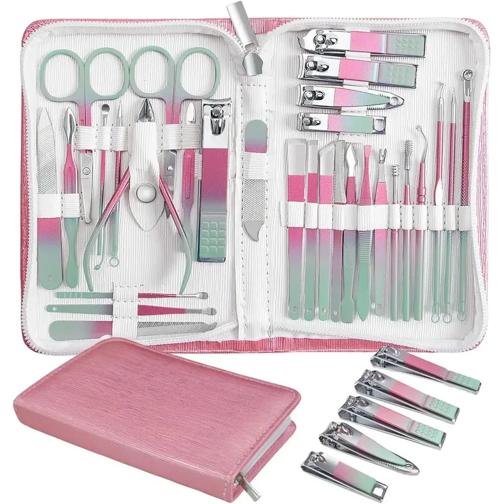 30 Piece Nail Clipper Set, Gradient Stainless Steel Foot Trimmer Set, Nail Clipper Set, Nail Repair Kit