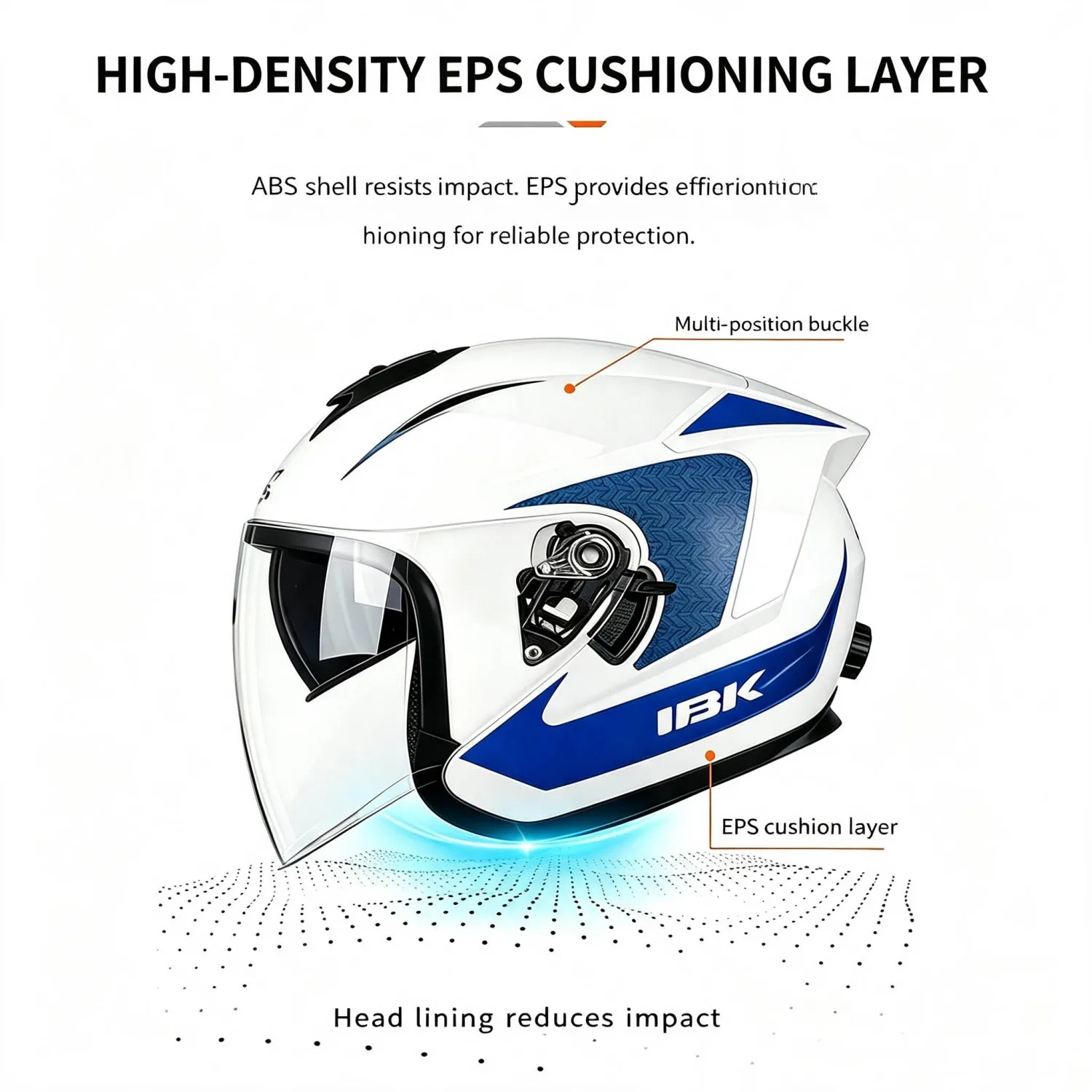 Motorcycle helmet, three-quarter helmet, unisex, built-in dual visors, half-covering motorcycle helmet, suitable for all seasons, safety helmet for electric bike riding