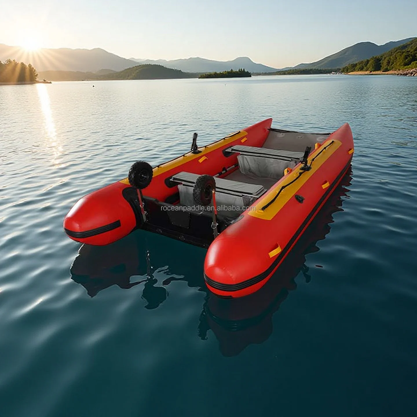 

Best PVC Hypalon Sailing Light Weight Sailboat Hypalon Inflatable Power Catamaran