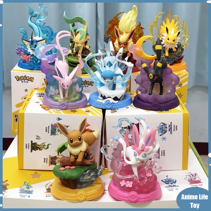 New Pokemon Blind Box Eevee Figure Take An Adventure Eevee Mysterious Surprise Box Figure Model Flareon Glacia Umbreon Espeon